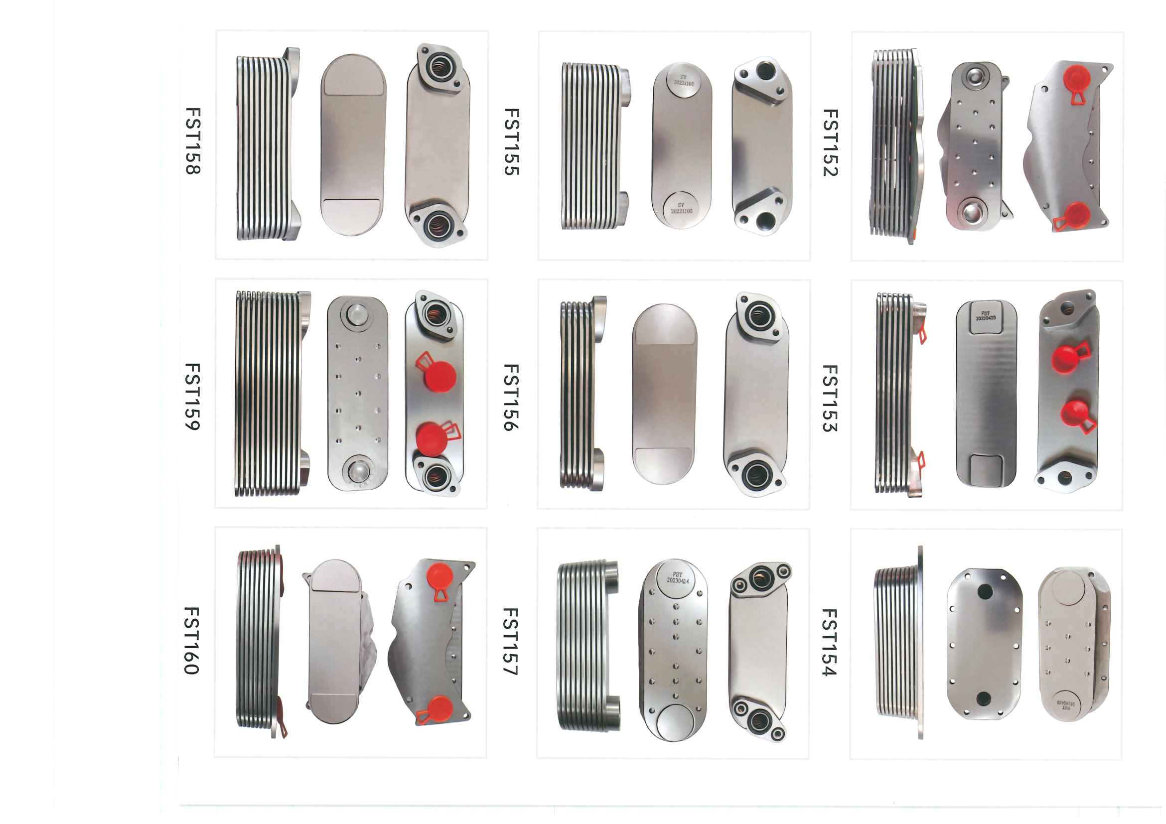 FST152–FST160 oil cooler references