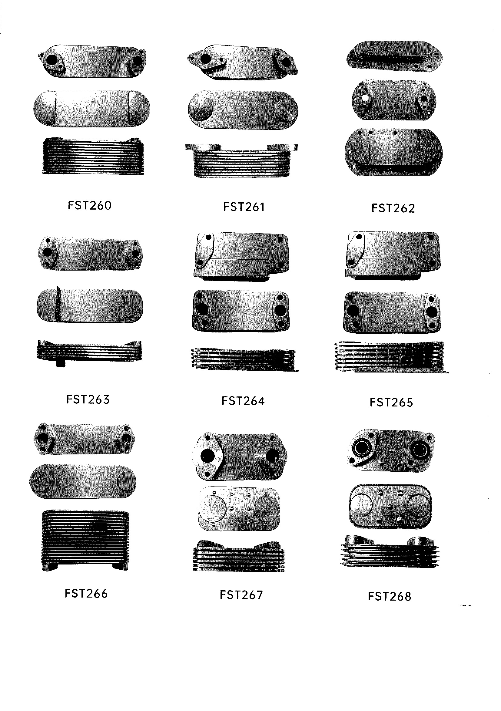 FST260–FST268 oil cooler references